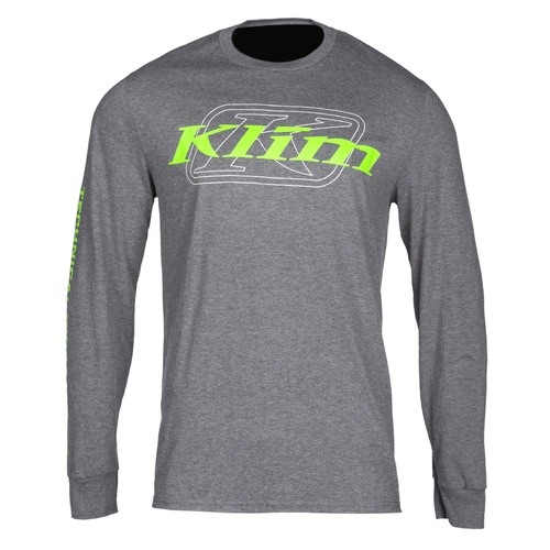 Klim K Corp Long Sleeve T [Colour Option: Charcoal-Electrik Gecko] [Size: 2XLarge]