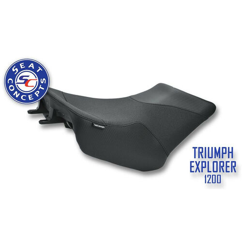 Seat Concepts Triumph Tiger Explorer 1200 ('12-'21) Comfort [Seat Option: Front Foam & Cover Kit] [Cover Option: Carbon Fiber Sides/Gripper Top]