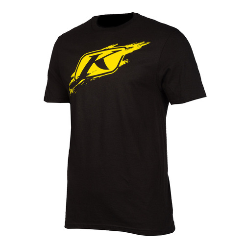 Klim Scuffed Short Sleeve T [Colour Option: Black Klim-Yellow] [Size: Small]