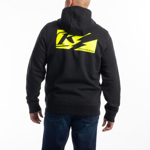 Klim Electric Hoodie [Colour Option: Black-Hi-Vis] [Size: Small]