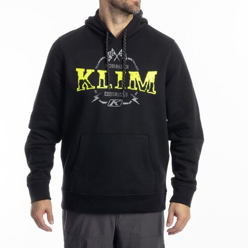 Klim Dirt Rider Pullover Hoodie [Colour Option: Black-Hi-Vis] [Size: Small]