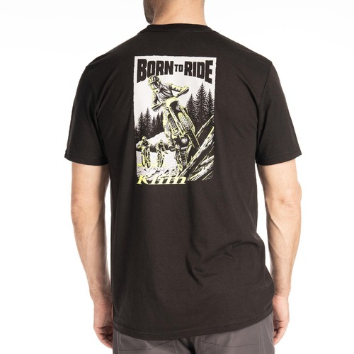 Klim Saddle Mountain Tri-Blend Tee [Colour Option: Black - Hi-Vis] [Size: Small]