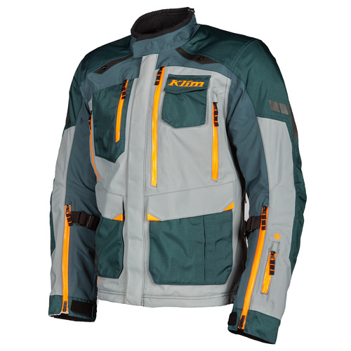 Klim Carlsbad Jacket [Colour Option: Petrol-Strike Orange] [Size: Large]