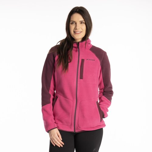 Klim Darby Canyon Fleece Women's Hoodie [Colour Option: Fuchsia Red-Italian Plum] [Size: XLarge]