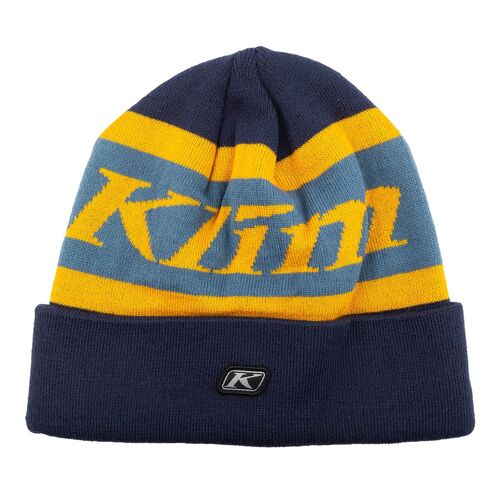 Klim Belmont Point Beanie [Colour Option: Dress Blues-Saffron]