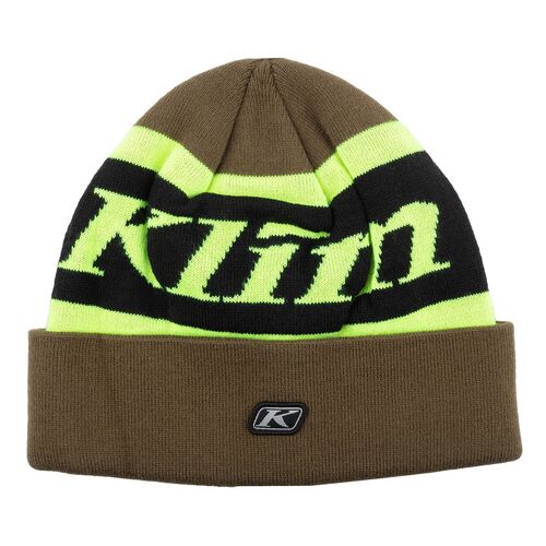 Klim Belmont Point Beanie [Colour Option: Dark Olive-Hi-Vis]