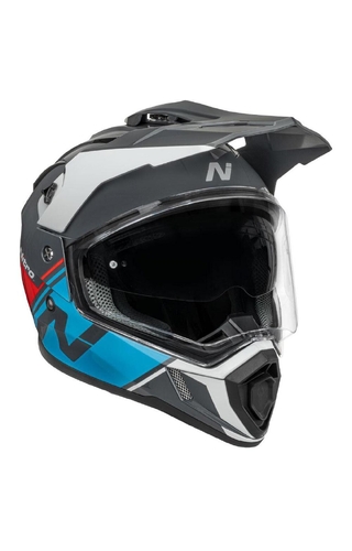 Nitro MX780 Gloss Grey/Blue/Red/White Adventure Helmet