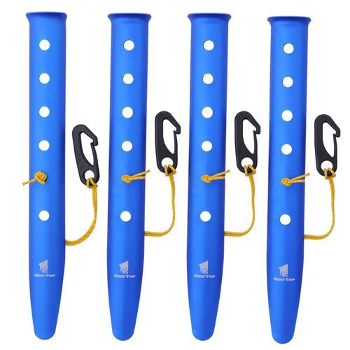 Geertop Snow Tent Pegs (4 pack) [Colour Option: Blue]