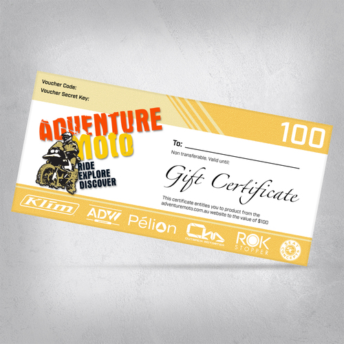 $100 Adventuremoto Gift Certificate