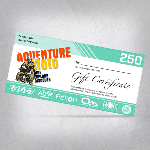 $250 Adventuremoto Gift Certificate