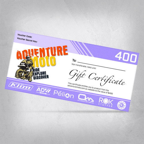 $400 Adventuremoto Gift Certificate
