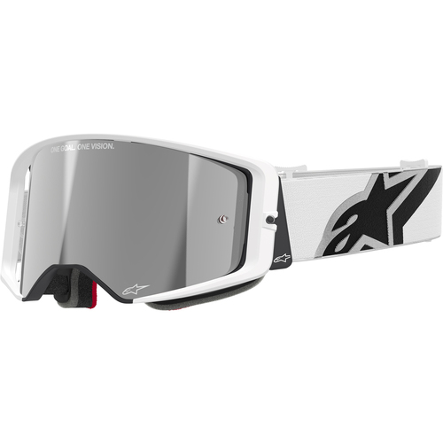 Alpinestars Supertech Corp Goggles [Colour Option: White] [Lens Colour: Silver Mirror]