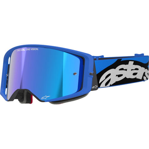 Alpinestars Supertech Stream Goggles [Colour Option: Blue] [Lens Colour: Blue Mirror]