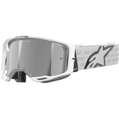 Alpinestars Vision 8 Corp Goggles [Colour Option: White] [Lens Colour: Silver Mirror]