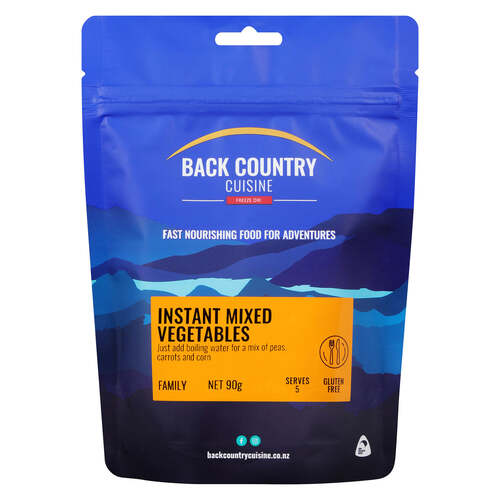 Backcountry Cuisine Instant Mixed Vegetables Family Serve (5 Serves)