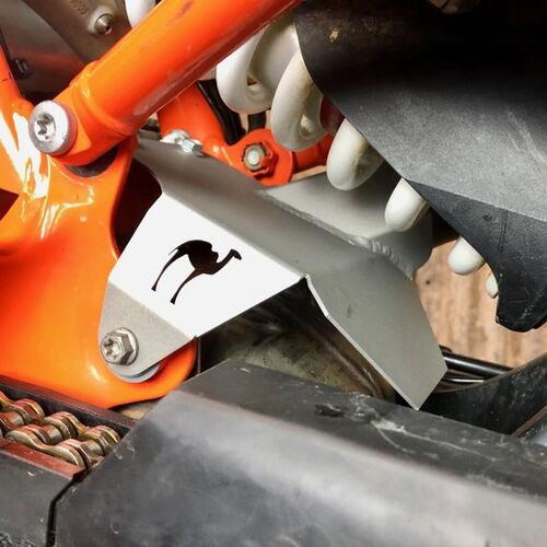 Camel Adv Products Shock Heat Shield For KTM 790/890 ADV ('19-'23) Husqvarna Norden 901 ('22-'23) [Colour:Silver]