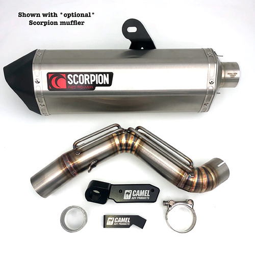 Camel ADV Products T7 High Exhaust - Enduro Bend [Muffler Option: Scorpion]