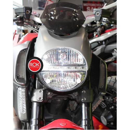 ROK Stopper Ducati Diavel - Black Diamond, Cromo, Dark, Carbon, Strada ('11-'14) Headlight Protector Kit