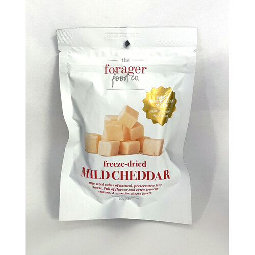 Campers Pantry The Forager Food Co Freeze Dried Mild Cheddar Cheese - Single Bag