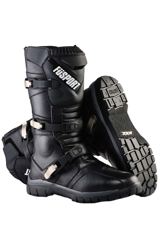 Fusport x Motoz Simpson Desert Black Adventure Boots