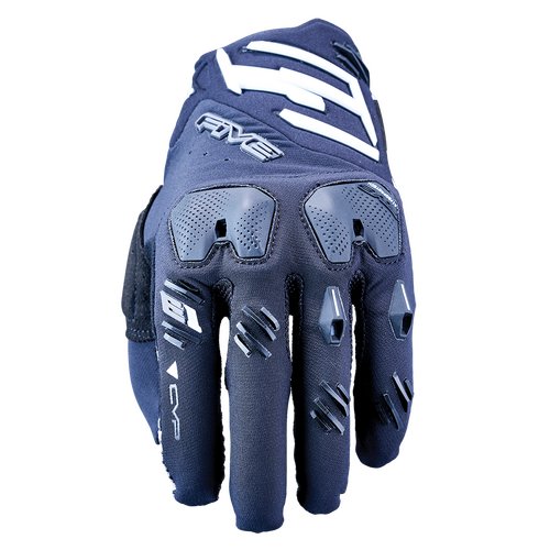Five Gloves E1 Enduro Gloves [Colour Option: Black/White] [Size: Medium]