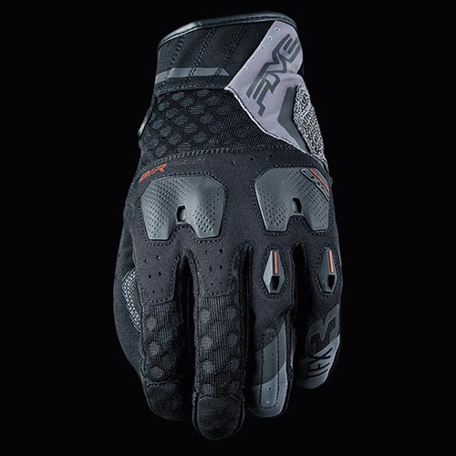 Five TFX-3 Airflow Black/Grey Gloves [Size: 10/Large] [Colour: Black/Grey]