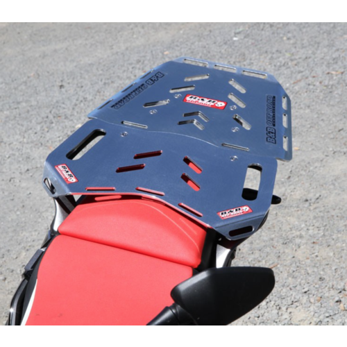B&B Off Road Honda CRF1000L Africa Twin (2016-2019) Rear Luggage Big Tour Plate with Maxi Plate Kit Silver