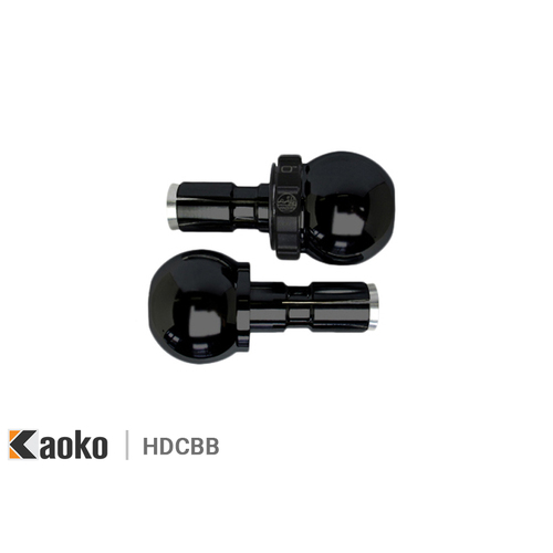 Kaoko Throttle Stabiliser for select Harley Davidson Cannon Ball Shape (Black finish) model(Stock Handlebars)