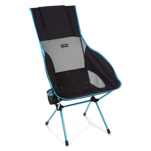Helinox Savanna Chair [Colour Option: Black With Cyan Blue Frame]