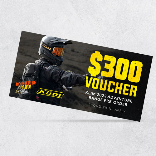 Klim $300 Adventure Range 2022 PreOrder Voucher