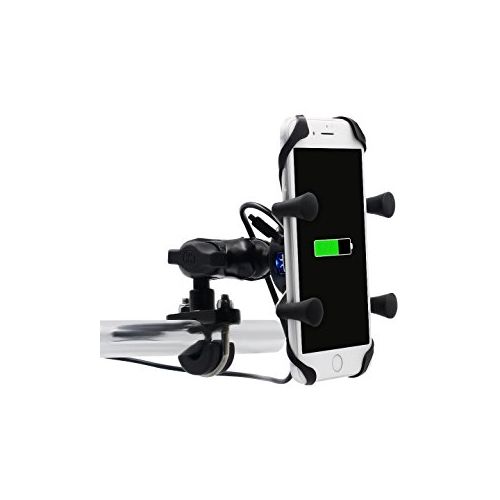 Motorader Motorcycle X Grip Mount With USB Port And Charging Lead