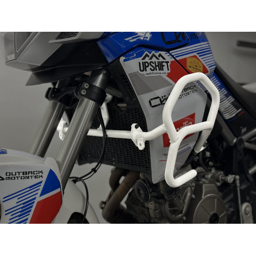 Outback Motortek Crash Bars for Aprilia Tuareg 660 ('22-'24) [Colour Option: Glossy White]
