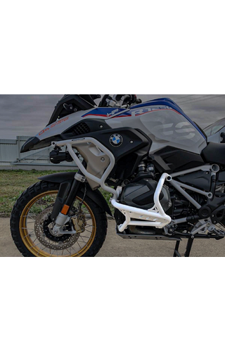 Outback Motortek BMW R1250GS/GSA 19-24 White Lower Crash Bars
