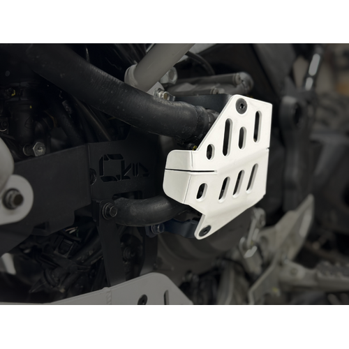 Outback Motortek Water Pump Guard for Ducati Desert X ('22-'24) [Colour Option: Glossy White]
