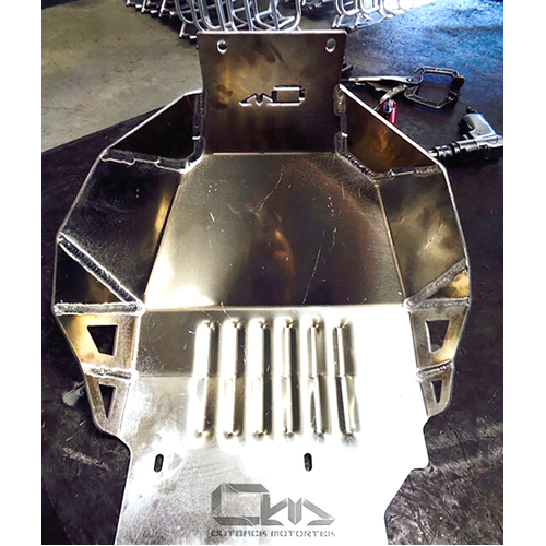 Outback Motortek Skid Plate For HONDA CRF1000L/ADV (All model/years) [Colour:Silver]