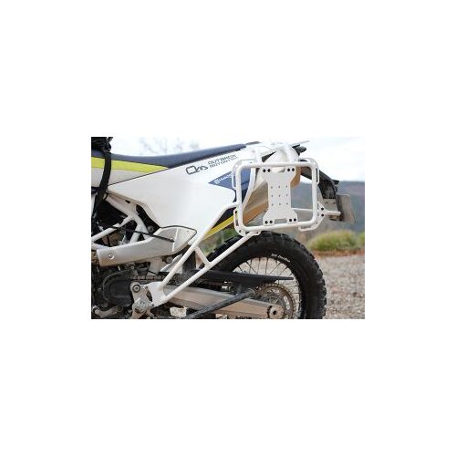 Outback Motortek X Pannier Frames For HUSQVARNA 701 Enduro ('16-'24) Long Range Models ('20-'21) [Colour:White]