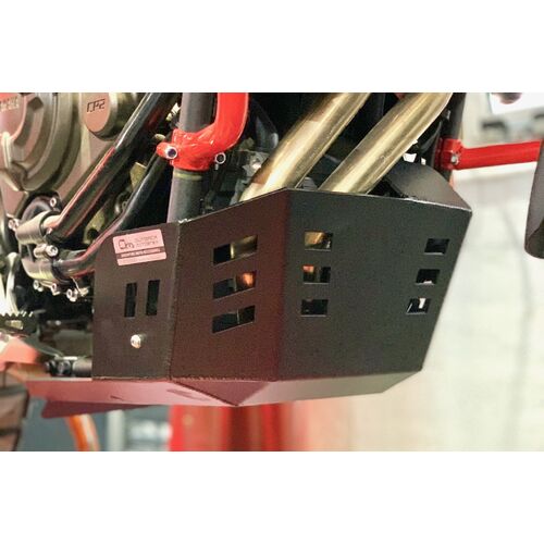 Outback Motortek Skid Plate For Euro 4 Yamaha Tenere 700 (2019-2021) [Colour:Black]