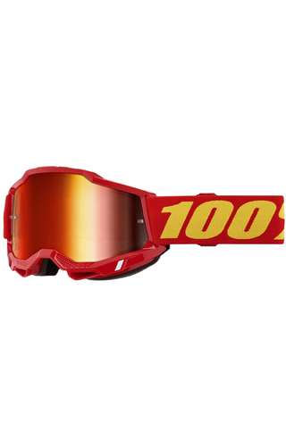 100% Percent Accuri 2 Red Red Mirror Goggles