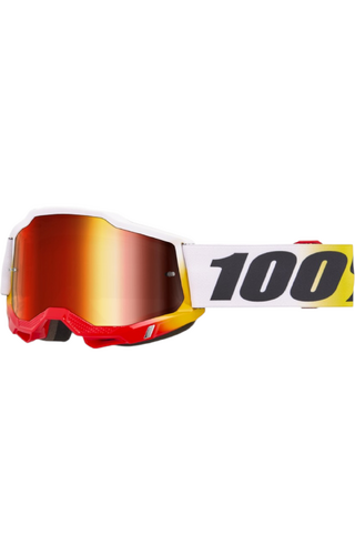 100% Percent Accuri 2 Token Red Mirror Goggles