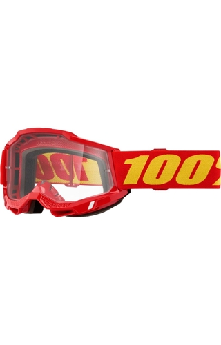 100% Percent Accuri 2 Red Clear Goggles