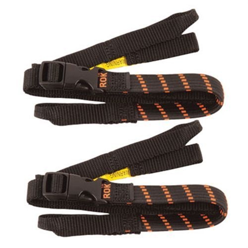 Rok Straps Adjustable Pack Straps Twin Pack 18" to 60" [Colour: Black/Orange]