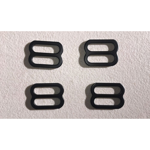 Giant Loop 1" Metal Tri-Glide Slider Buckles Black (Package of 4)