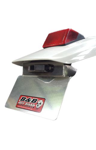 B&B Offroad Susuki DR650 96-21 Polished Number Plate Holder w/ LED Light