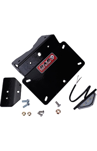 B&B Offroad Susuki DR650 96-21 Black Number Plate Holder w/ LED Light